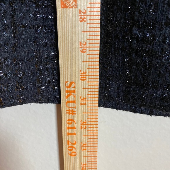 AQUA Black Tweed Mini Dress Off Shoulder Party Cocktail Rhinestone Buttons M - Picture 11 of 16